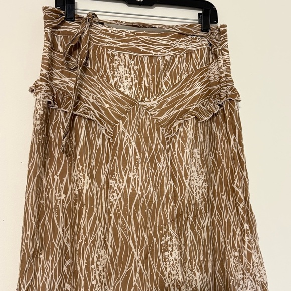 Anna Sui x Anthropologie Long Brown Maxi Skirt Boho Size 10 - Picture 11 of 12